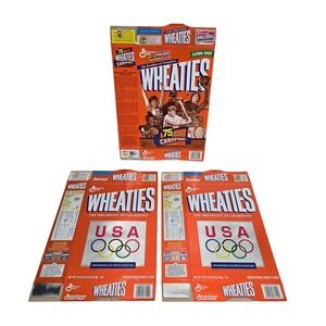 1990s WHEATIES Cereal Box Team USA OLYMPICS 75 Yrs of Champions Hall of Famers